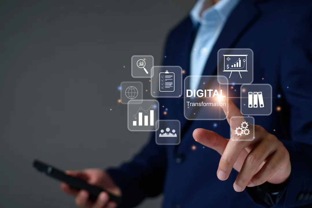 Digital transformation network connecting business systems